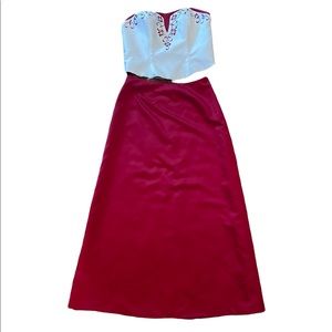 Raina Designs size 14 two piece strapless top.